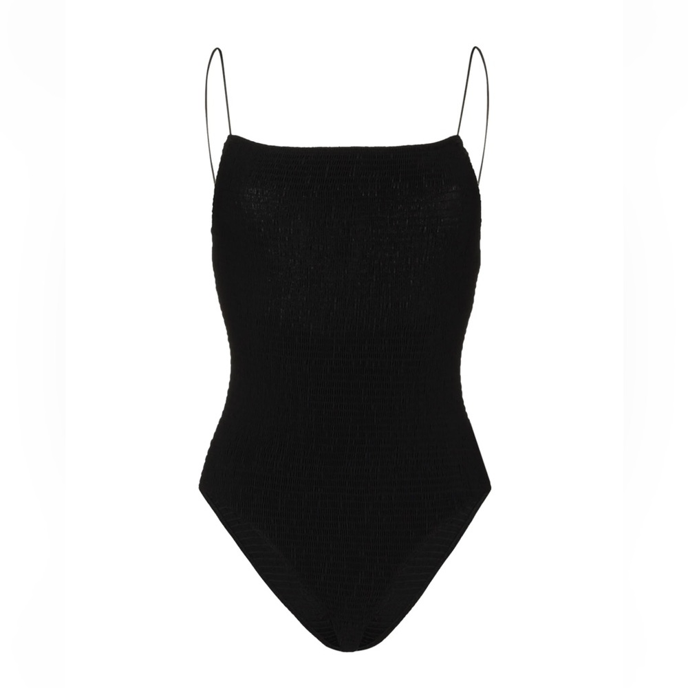 Toteme Smocked Black One Piece Swimsuit Size Small S 2 4 NEW with tags